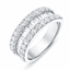Round Brilliant & Baguette Cut 2.02ct Diamond Half Hoop Eternity Ring