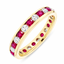Round Brilliant Cut Ruby & Diamond Full Hoop Eternity Ring