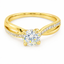 Round Brilliant Cut 0.70ct Diamond Engagement Ring with Diamond Shoulders