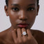 Lab Grown Diamond Cushion Cut 3.04ct Solitaire Engagement Ring With Diamond Shoulders & Hidden Halo