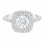 Round Brilliant Cut 0.70ct Diamond Double Halo Engagement Ring