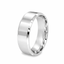 Flat Court Wedding Band with Matt Centre & Bevelled Edges