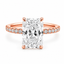 Lab Grown Radiant Cut 3.04ct Diamond Engagement Ring with Diamond Shoulders
