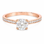 Round Brilliant Cut 0.70ct Diamond Engagement Ring with Diamond Shoulders