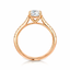 Round Brilliant Cut 1.00ct Diamond Engagement Ring with Diamond Shoulders