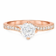 Round Brilliant Cut 0.70ct Diamond Engagement Ring with Diamond Shoulders