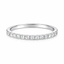 Round Brilliant Cut Diamond Half Hoop Microset Wedding Band 1.7mm