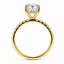 Lab Grown Diamond Cushion Cut 3.04ct Solitaire Engagement Ring With Diamond Shoulders & Hidden Halo