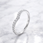 Round Brilliant Cut 0.20ct Diamond Wishbone Wedding Band