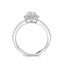 Pear Cut 0.54ct Diamond Halo Engagement Ring
