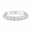 Round Brilliant Cut Diamond Microset Half Hoop Wedding Band 2.6mm
