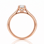 Round Brilliant Cut 0.54ct Diamond Engagement Ring with Diamond Shoulders