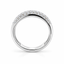 Round Brilliant Cut 1.00ct Diamond Pave Set Half Hoop Eternity Ring