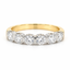 Round Brilliant Cut 0.77ct Diamond 6 Stone Half Hoop Eternity Ring