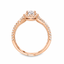 Round Brilliant Cut 0.50ct Diamond Halo Engagement Ring