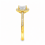 Emerald Cut 0.71ct Diamond Halo Engagement Ring