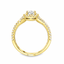 Round Brilliant Cut 0.50ct Diamond Halo Engagement Ring