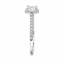 Princess Cut 0.52ct Diamond Halo Engagement Ring