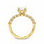 Lab Grown Oval Cut 2.07ct Diamond Engagement Ring With Round Brilliant Cut Side Stones