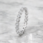 Round Brilliant Cut Diamond Full Hoop Rub Over Set Wedding Band 1.00cts