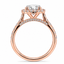 Lab Grown Round Brilliant Cut 1.42 Diamond With Diamond Halo & Diamond Shoulders