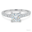 Princess Cut 1.03ct Diamond Engagement Ring with Diamond Shoulders