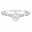 Round Brilliant Cut 0.51ct Diamond Engagement Ring with Diamond Shoulders