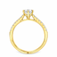 Round Brilliant Cut 0.51ct Diamond Engagement Ring with Diamond Shoulders