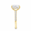 Lab Grown Radiant Cut 2.60ct Diamond Engagement Ring with Diamond Shoulders & Hidden Halo