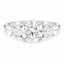 Lab Grown Round Brilliant Cut 1.56ct Diamond Trilogy Engagement Ring