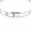9ct White Gold Bangle With Round Brilliant Cut Diamonds