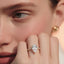 Lab Grown Pear Cut 3.01ct Diamond Engagement Ring with Diamond Shoulders & Hidden Halo