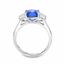 Emerald Cut Tanzanite With Emerald Cut Diamond Side Stones