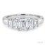 Emerald Cut 0.70ct Diamond 5 Stone Engagement Ring