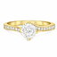 Round Brilliant Cut 0.70ct Diamond Engagement Ring with Diamond Shoulders