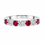 Round Brilliant Cut Ruby & Diamond 7 Stone Eternity Ring