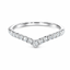 Round Brilliant Cut 0.20ct Diamond Wishbone Wedding Band