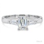 Emerald Cut 0.71ct Diamond Trilogy Engagement Ring