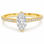 Marquise Cut 0.71ct Diamond Engagement Ring With Diamond Shoulders