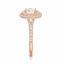 Round Brilliant Cut 1.00ct Diamond Double Halo Engagement Ring