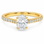 Oval Cut 0.70ct Diamond Engagement Ring with Diamond Shoulders