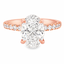 Lab Grown Oval Cut 2.00ct Diamond Engagement Ring with Diamond Shoulders & Hidden Halo