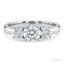 Round Brilliant Cut 0.70ct Diamond Trilogy Engagement Ring