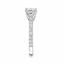 Round Brilliant Cut 1.00ct Diamond Engagement Ring with Diamond Shoulders