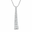 Round Brilliant Cut 2 Row Diamond Pendant