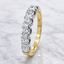 Round Brilliant Cut 0.77ct Diamond 6 Stone Half Hoop Eternity Ring
