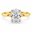 Lab Grown Oval Cut 2.20ct Diamond Solitaire Engagement Ring