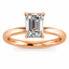 Lab Grown Emerald Cut 1.63ct Diamond Engagement Ring with Hidden Halo