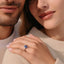 Pear Cut Sapphire With Marquise Cut Diamond Side Stones