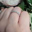 Round Brilliant Cut Diamond Half Hoop Microset Wedding Band 2.4mm